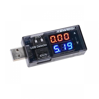 Picture of Dual Usb Voltage & Current Tester - Dual Display USB Current Voltage Meter DC Charging Detector Tester