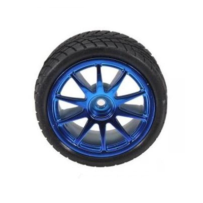 Picture of 1 Pcs Smart Robot Car Tyres Wheels For Arduino TT Gear Motor Chassis- Blue Color - Remote Control Car - Remote Control Car