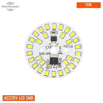Picture of AC220V LED lamp plate 15W 44MM round No need driver Smart IC bulb lamp For DIY White LED Floodlight Spotlight 2835 PCB- 1pcs