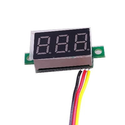 Picture of Mini Digital Voltmeter Voltage Meter Panel Volt Tester Detector Monitor 2 Wire 3 Bit Red LED tube for UPS IPS Battery Tester