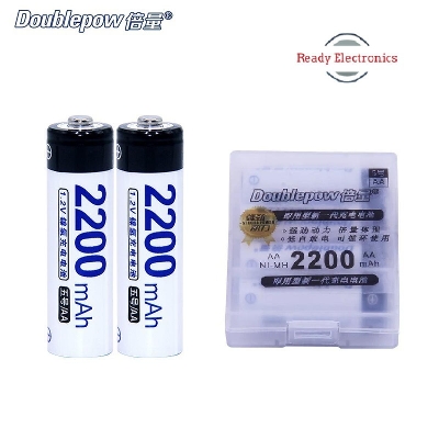 Picture of 2200mAh- DoublePow AA Batteries, 2 Pcs 1.2V Rechargeable Battery