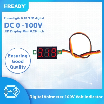 Picture of LED Display Mini 0.28 inch DC 0 -100V Digital Voltmeter 100V Volt Panel Indicator Monitor Voltage Meter-1PCS - Compact Digital Voltmeter
