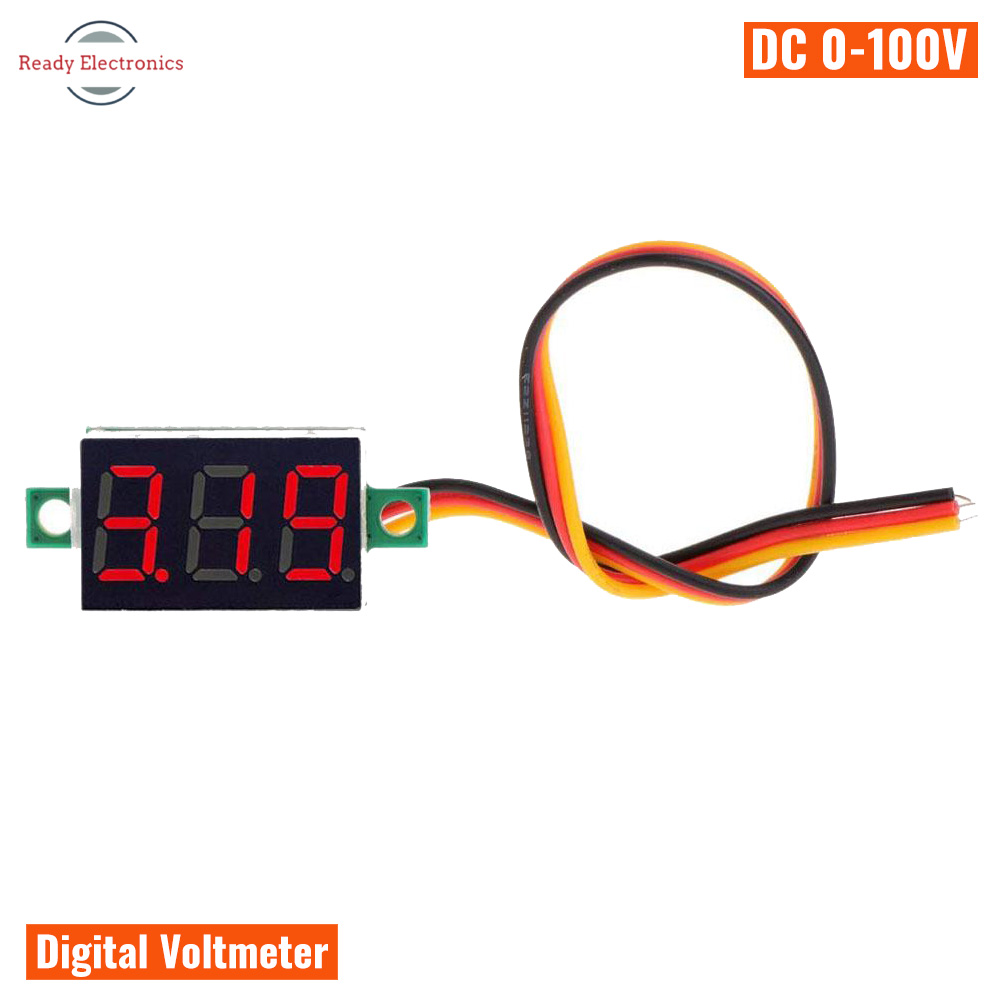 Picture of LED Display Mini 0.28 inch DC 0 -100V Digital Voltmeter 100V Volt Panel Indicator Monitor Voltage Meter-1PCS - Compact Digital Voltmeter