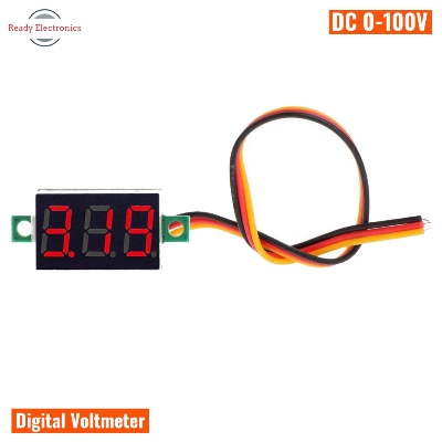 Picture of LED Display Mini 0.28 inch DC 0 -100V Digital Voltmeter 100V Volt Panel Indicator Monitor Voltage Meter-1PCS - Compact Digital Voltmeter