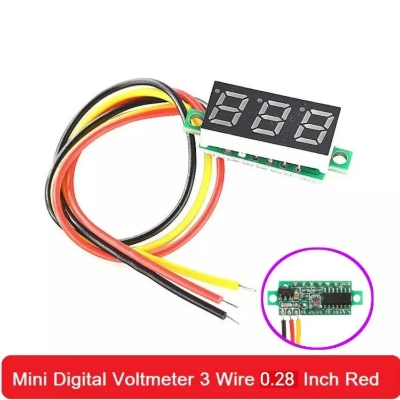 Picture of LED Display Mini 0.28 inch DC 0 -100V Digital Voltmeter 100V Volt Panel Indicator Monitor Voltage Meter-1PCS - Compact Digital Voltmeter