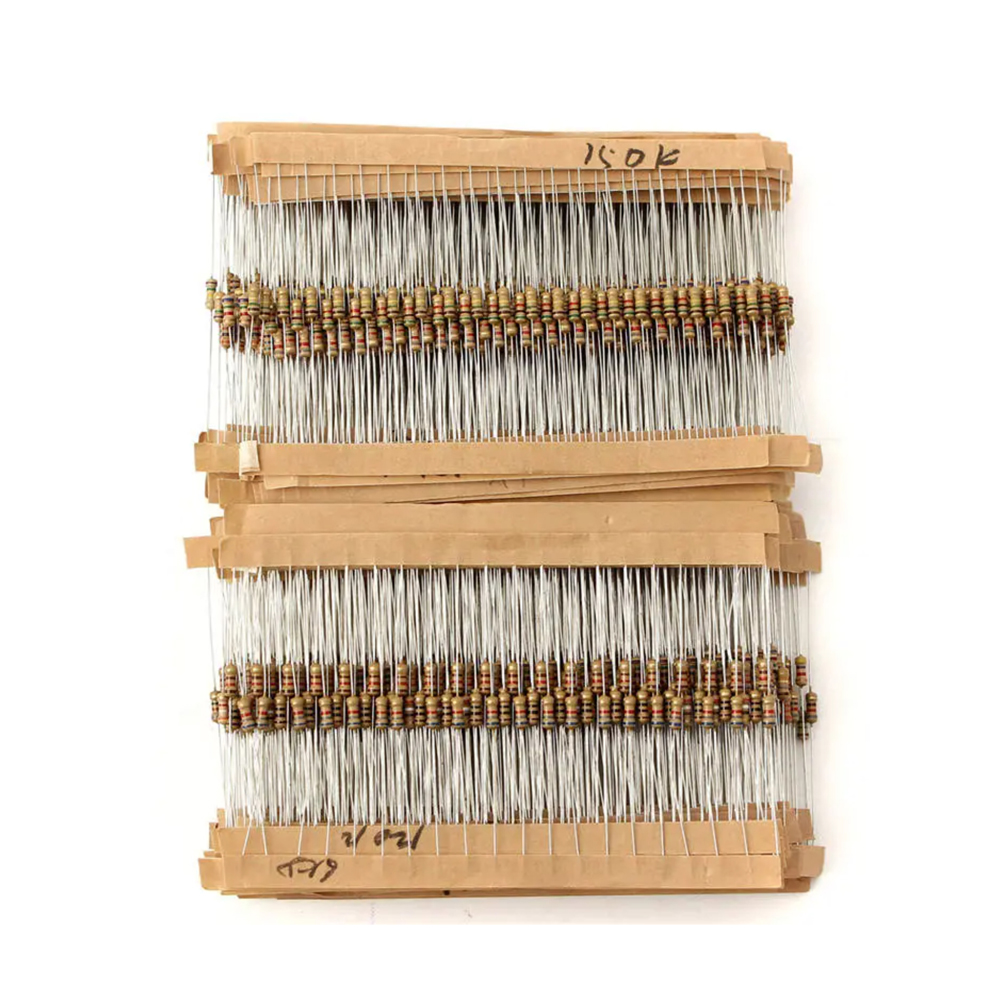 Picture of Resistor- 300pcs Mix, (10, 220, 270, 330, 470, 560, 1k, 1.2k, 2.2k, 3.3k, 4.7k, 10k, 47k, 100k, 220k, 470k) ohm 1/4W 5% Carbon Film Resistor (300pcs mix)- 30pcs each value