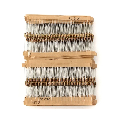 Picture of Resistor- 300pcs Mix, (10, 220, 270, 330, 470, 560, 1k, 1.2k, 2.2k, 3.3k, 4.7k, 10k, 47k, 100k, 220k, 470k) ohm 1/4W 5% Carbon Film Resistor (300pcs mix)- 30pcs each value