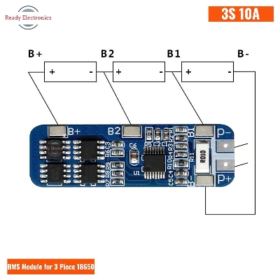 Picture of 3S 10A 12V 18650 Li-ion Lithium Battery BMS Charger Protection Boar