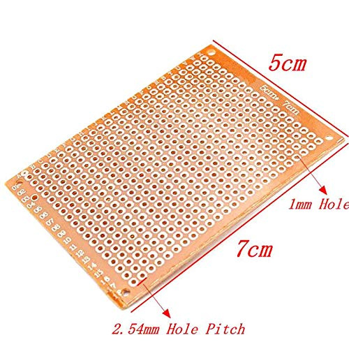 Picture of Vero Board - 6.5*14.5 cm, Dot System - Brown - Versatile Prototyping Platform for Electronics Projects