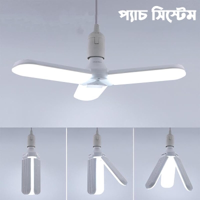 Picture of 45W E27 LED Bulb Super Bright Foldable Fan Blade Angle Adjustable Ceiling Lamp Home Energy Saving Lights