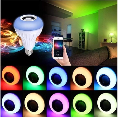 Picture of Smart Led Remote Control Bluetooth Speaker Music Bulb - AC, RGB remote control Bluetooth music bulb lamp, Led Music BulbWith Bluetooth Speaker- Patch System