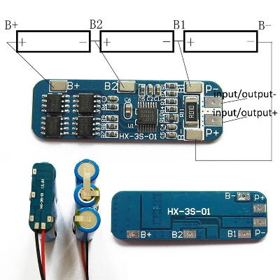 Picture of Empower Your Energy Solutions: 3S 12V 18650 10A BMS Charger Li-ion Lithium Battery Protection Board"