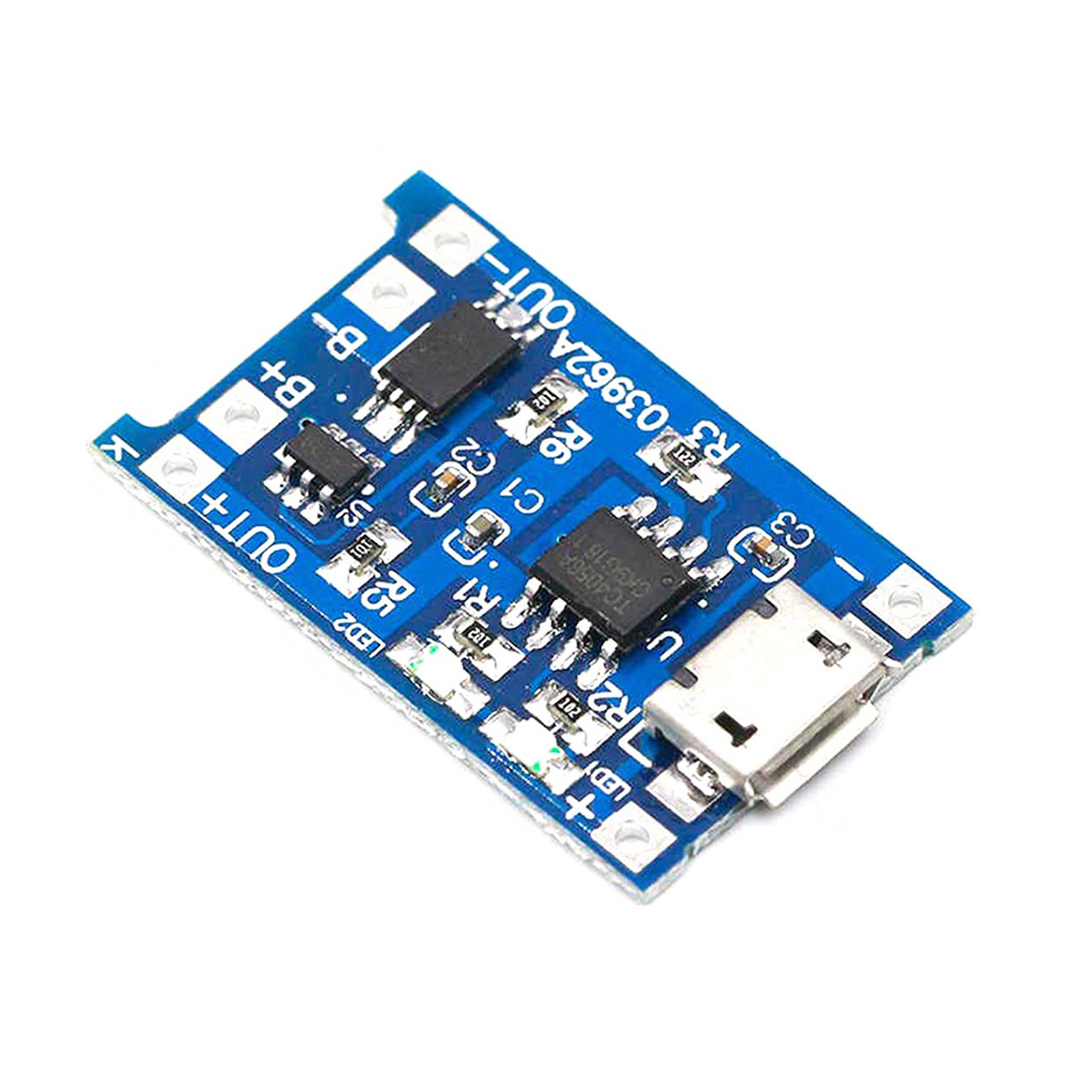 Picture of 5V 1A Micro USB 18650 Lithium Battery Charging Board Charger Module + Dual Tasks of Protection TP4056