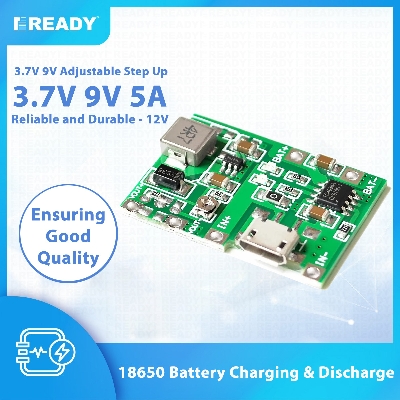 Picture of High Quality - 3.7V 9V 5A Adjustable Step Up 18650 Lithium Battery Charging and Discharge Integrated Module - Reliable and Durable - battery 12v
