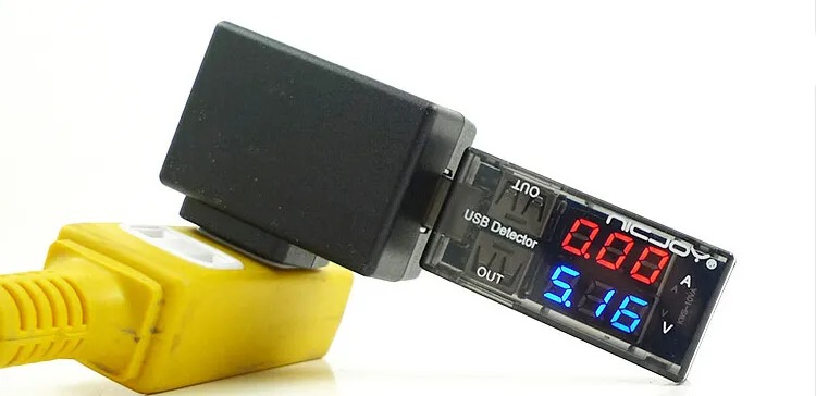 Picture of Red+Blue Dual Display USB Current Voltage Meter DC Charging Tester Battery Voltmeter Ammeter Charger Indicator Battery Tester