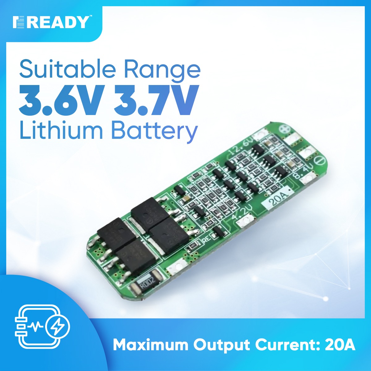 Picture of Efficient Power Management: 3S 20A 18650 Lithium Battery Charger BMS Protection Board for Drill Motors - Simplifying Usage and Maintenance