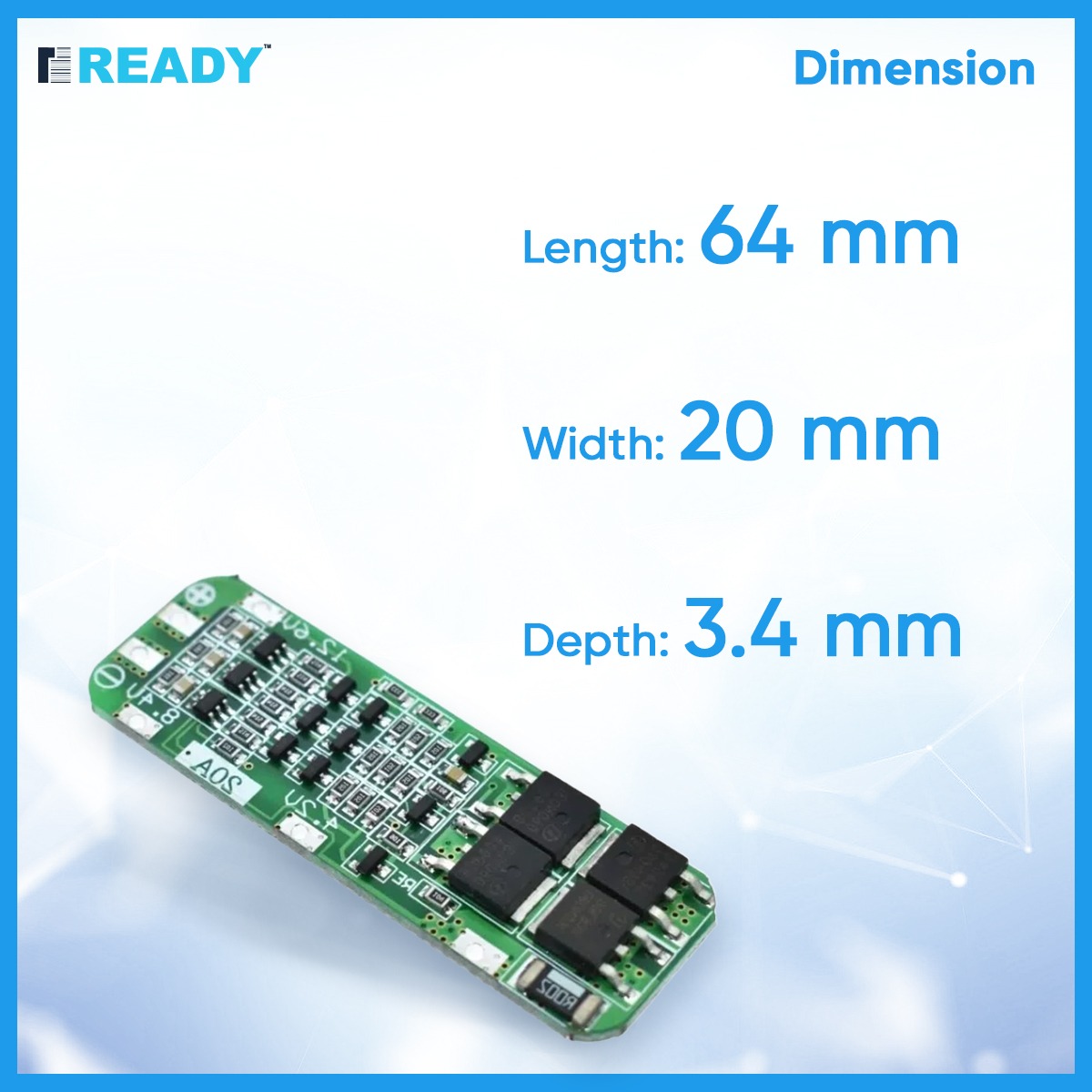 Picture of Efficient Power Management: 3S 20A 18650 Lithium Battery Charger BMS Protection Board for Drill Motors - Simplifying Usage and Maintenance