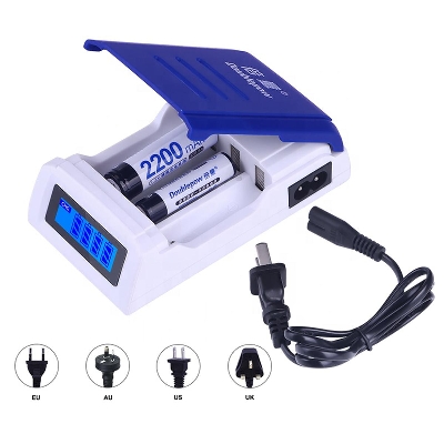 Picture of Smart AA AAA 1.2V Ni-MH battery charger, Quick Charging LCD 4 slots