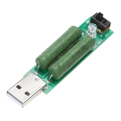 Picture of USB Charge Current Detection load Testing instrument 2A/1A Discharge Aging Resistance USB Power Adapter- Resistor