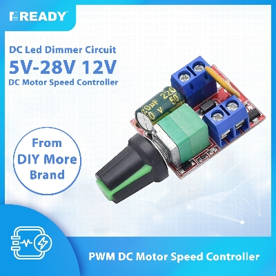Picture of DC Motor PWM Speed ​​Controller 3V-35V Speed ​​Control Switch LED Dimmer-5 A - Easily Adjust and Control Motor Speed and LED Brightness - Reliable