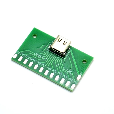 Picture of Type-C USB 3.1 Female Head Connector Adapter board PCB board 24P base Test Board Power Supply Module 40*25MM For Arduino