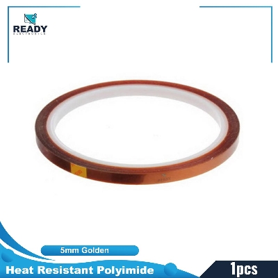 Picture of Gold 5mm BGA High Temperature Heat Resistant Polyimide 100ft Tape