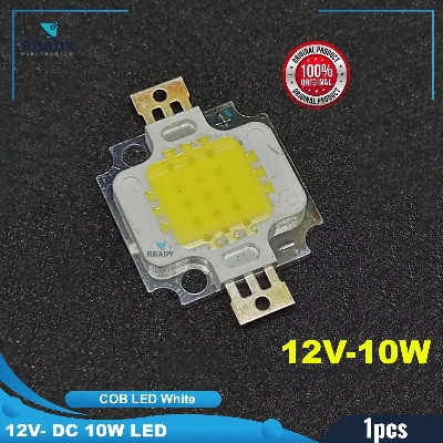 Picture of 12V 10W COB LED White (6000K-6500K / 900mA / DC 9V-12V / 10 Watt) Super Bright Intensity SMD COB Light Emitter Components Diode 10W Bulb Lamp Beads DIY Lighting