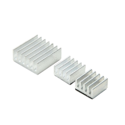 Picture of Factory Aluminum Heatsink Raspberry PI Cooling Fin Amplifier Cooler Sliver Custom IC Radiator with 2pcs 8x8x4mm 1pc 14*14*6mm