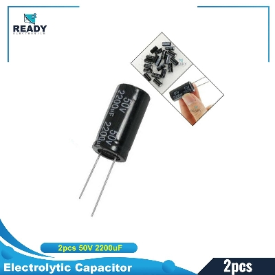 Picture of 2pcs 2200uF 50V RADIAL Electrolytic Capacitor 2200uF 50V Radial Polarized Aluminum Electrolytic Capacitors 2 Pin