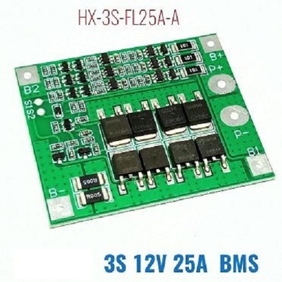 Picture of 3S BMS Module HX-3S-FL25A-A For 18650 Battery Output 11.1V 25A