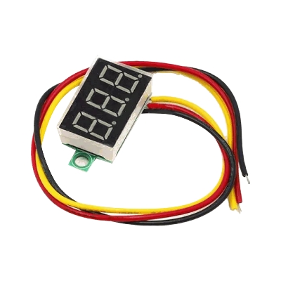 Picture of Effortless Voltage Monitoring Made Simple: Mini Digital DC Voltmeter Panel Examiner with Clear 3-Bit Red LED Display - Minimalistic Sophistication