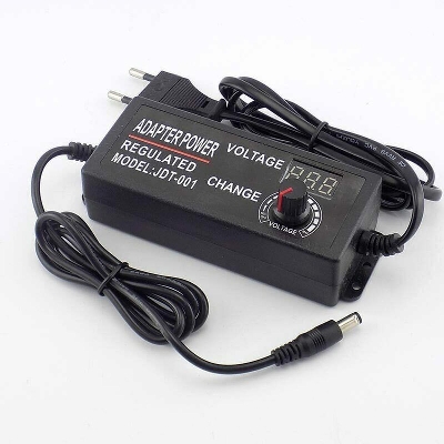 Picture of ADJUSTABLE AC TO DC 3V to 24V 5A UNIVERSAL ADAPTER WITH DISPLAY SCREEN VOLTAGE ADJUSTABLE POWER SUPPLY ADATPOR 3-24V Regulator