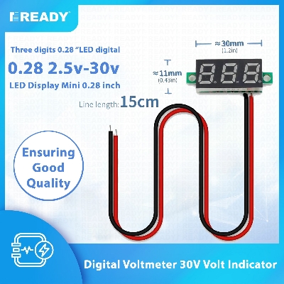Picture of 0.28 Inch 2.5v-30v mini digital voltmeter voltage tester meter led screen electronic parts accessories digital voltmeter