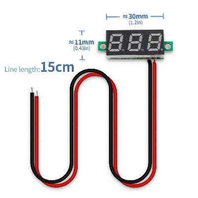 Picture of 0.28 Inch 2.5v-30v mini digital voltmeter voltage tester meter led screen electronic parts accessories digital voltmeter