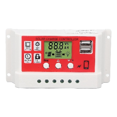 Picture of Efficient 10A Solar Charge Controller 120W - Equipped with LCD Display and MCU Control - Suitable for 12V 10A Solar Systems
