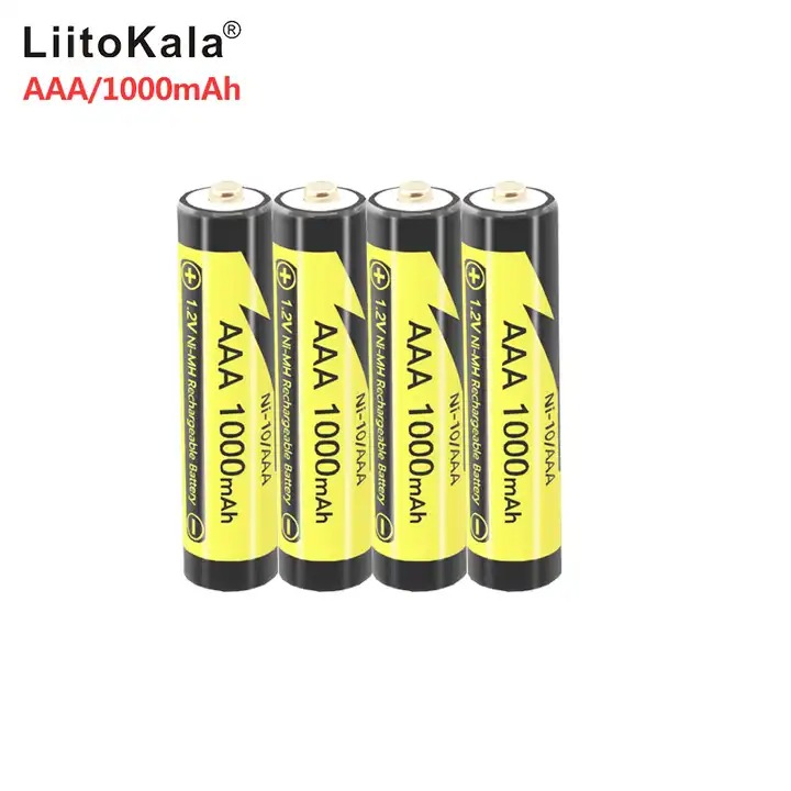Picture of LiitoKala AAA 1000MAH/AA 1000MAH NiMH 1.2V Rechargeable Battery Suitable for Toys Mice,with 2PC AAA Battery- 2pcs