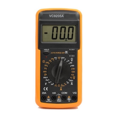Picture of DT9205A 9205A Digital Multimeter DT9205A Voltage Ampere Ohm Meter Test Probe Extra Large Screen LCD Display Full Range Protection With Auto Power Off Option
