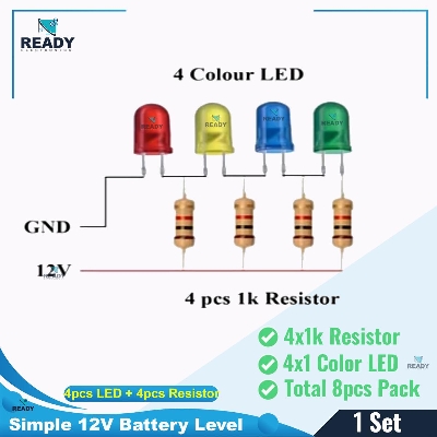 Picture of 12V Battery Level Indicator kit (DIY Pack)
