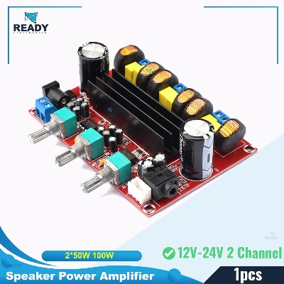 Picture of DC 12V-24V 2 Channel TPA3116 Digital Audio Amplifier Board TPA3116D2 Subwoofer Speaker Power Amplifier with 2*50W 100W