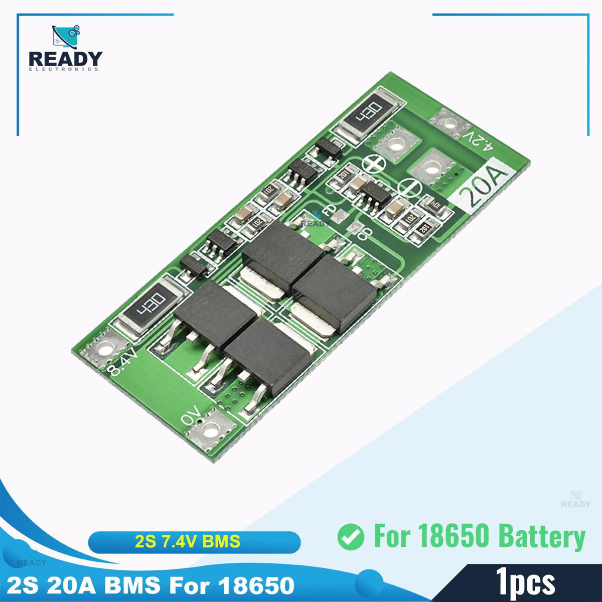Picture of 2S 20A Li-ion Lithium Battery Charger Protection Board PCB BMS For 20A Current Drill Motor 8V 9V Lipo Cell Module Enhanced