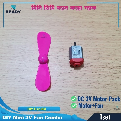 Picture of 3V DC Motor Fan Combo Pack- DIY Kit For 3V DC Fan V2