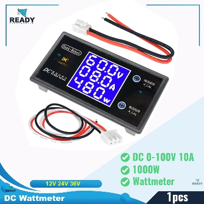 Picture of DC 0-100V 10A 1000W LCD Digital Voltmeter Ammeter Wattmeter Voltage Current Power Meter Volt Detector Tester Monitor 12V 24V 36V DC