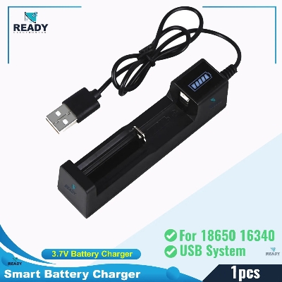 Picture of ABS - Reliable Overheat - Overcurrent - Overcharge and Over discharge Protection - Battery Charger - For 18650 16340 14500 AA AAA CR123A