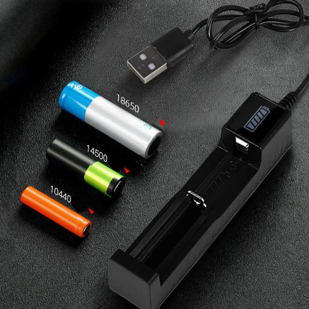 Picture of ABS - Reliable Overheat - Overcurrent - Overcharge and Over discharge Protection - Battery Charger - For 18650 16340 14500 AA AAA CR123A