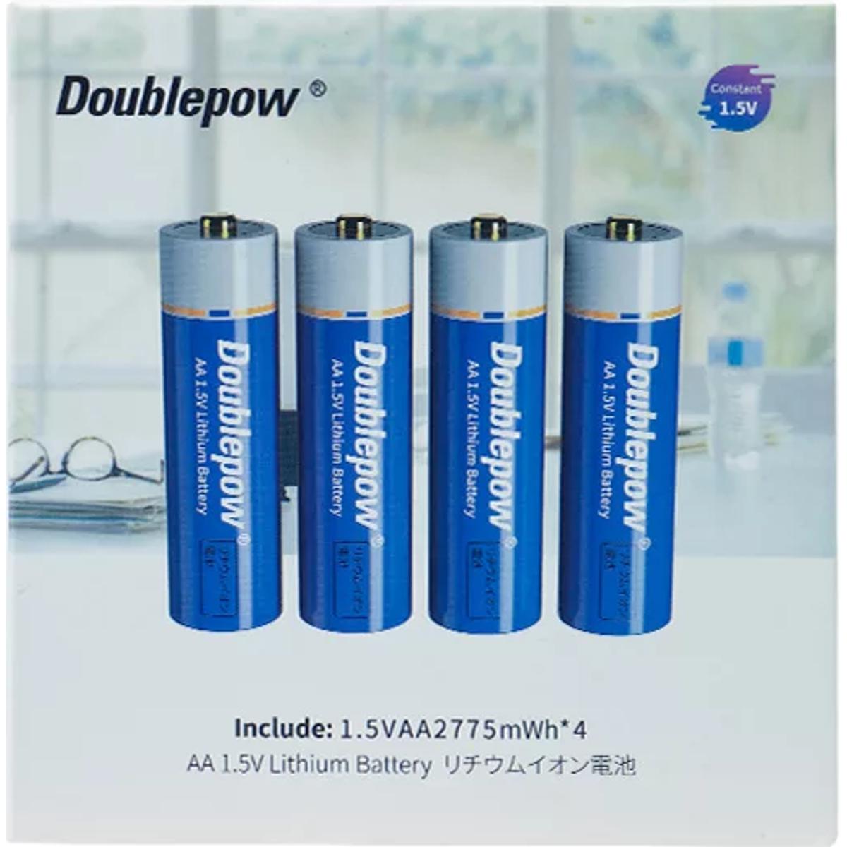 Picture of 2pcs 1.5v 2775mWh li ion top rechargeable batteries for accounting calculator Camera and other appliances