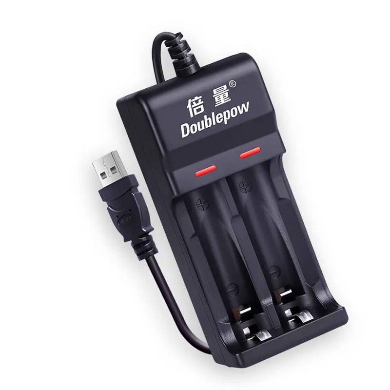 Picture of Doublepow UK22 2 bay NiMH NiCD AA AAA Battery Charger With USB Port for Rechargeable Batteries