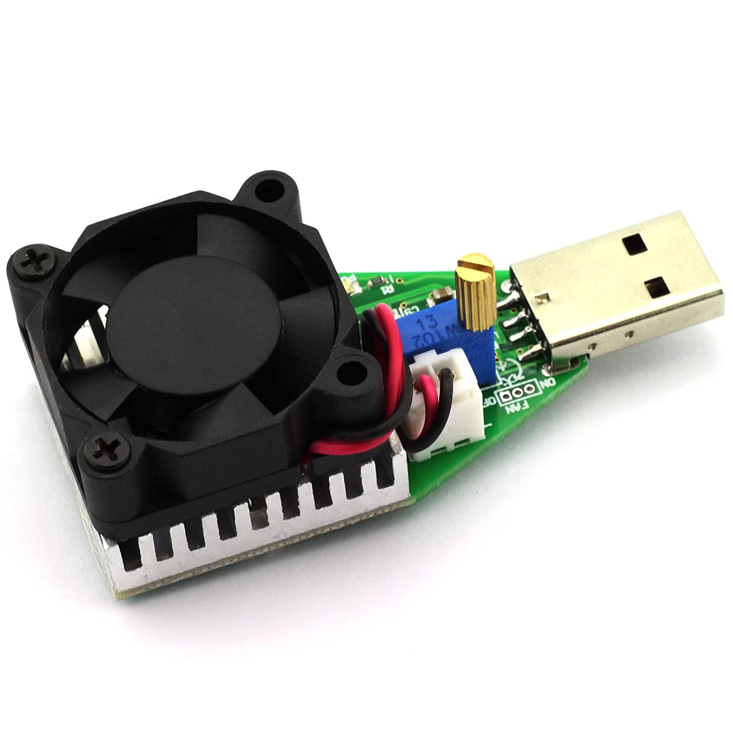 Picture of DC 3.7~13V USB 15W Adjustable Constant Current Electronic Load Discharger Resistor Capacity Battery Tester With Fan