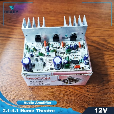 Picture of Powerful 2.1 Home Theater Amplifier Circuit Board kit 100 Watt IC TDA 2030 Based with Sub woofer Filter IC