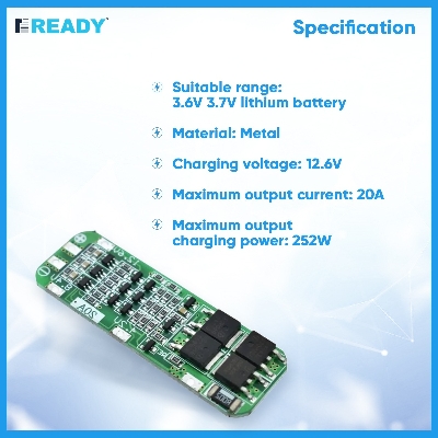 Picture of 3s 20a Lithium 18650 Charger PCB BMS Protection Board 12.6V 18650 Li-ion Cell Charging Module 11.1v 12v 12.6V Easy to Use and Maintain