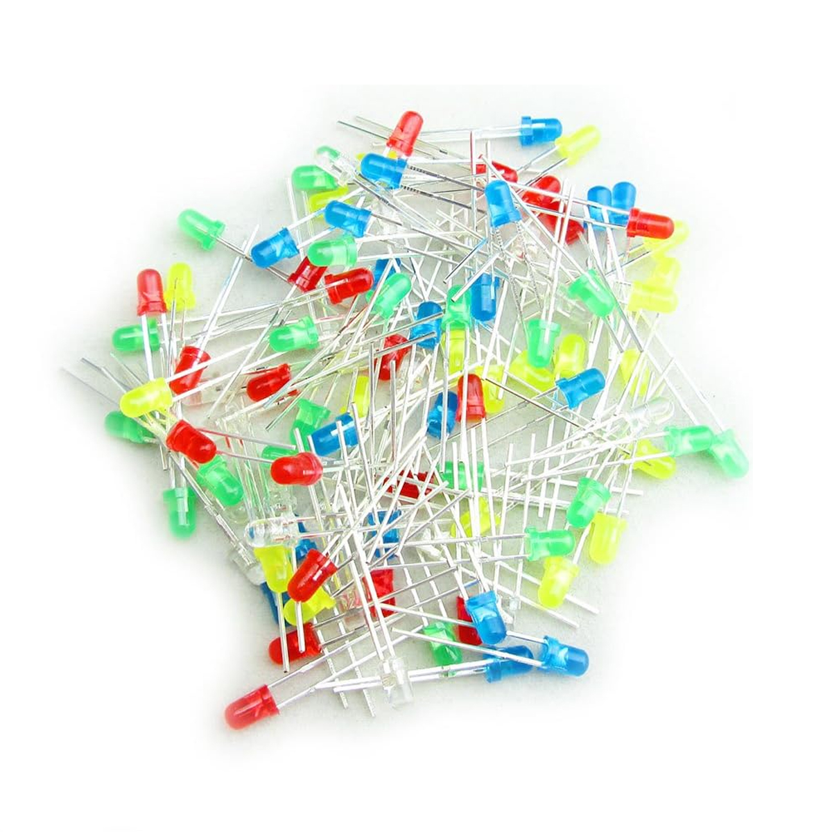 Picture of High Quality - 5mm LEDs Light Emmitting Diode Round ASARDED MIX CLOSER 3V input -25 piece Multicolored - Easy to Use And Maintain